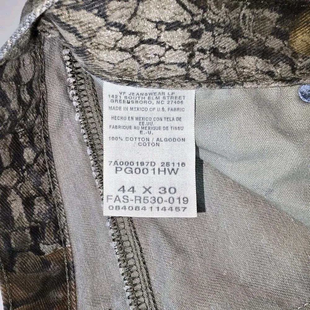 Wrangler Camo Camouflage Jeans Pants Size 44x30 AP Real Tree